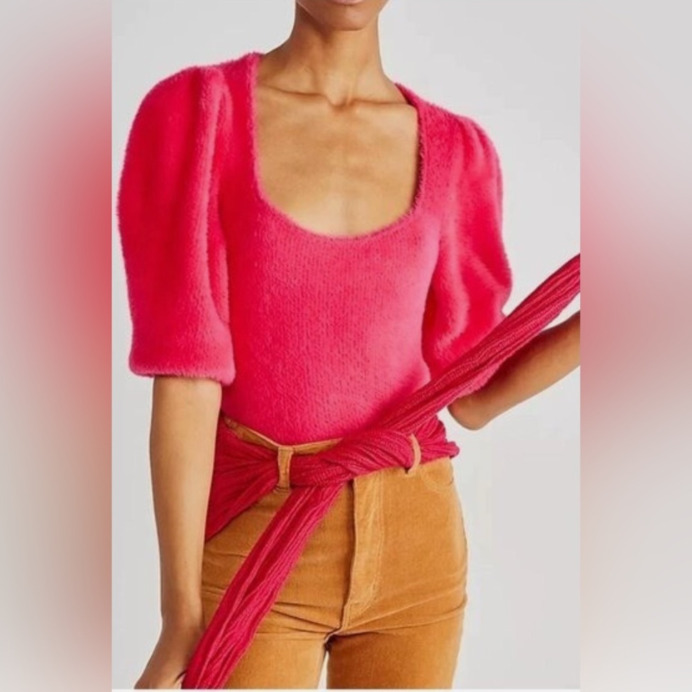 Free People Pink moonbeam Knit Crew Neck Sweater - Picture 5 of 5